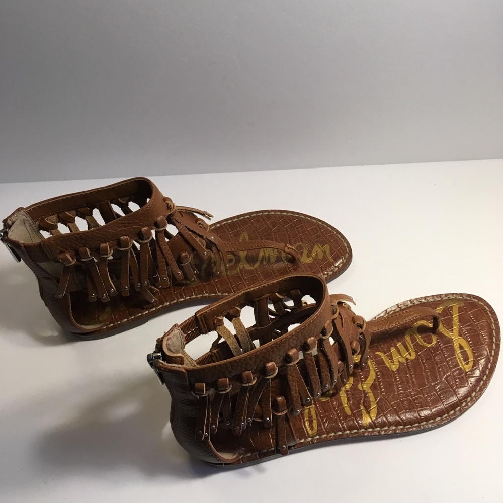 New Sam Edelman Leather Flat Sandals